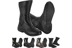 Vaster Moto Zapatos de Moto para Hombre Zapatos de Calle Reforzados Protección contra Golpes de Moto Suela Antideslizante Botas Deportivas cómodas para Carreras y Turismo