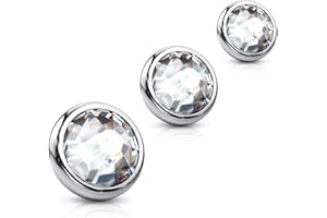 NewkeepsR 316L Acier Fileté À L'intérieur Cristal Gem Micro Dermal Piercing Anchor Tops Tête De Remplacement