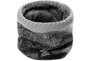 HSAJS Scaldacollo Termico Uomo Donna Invernale Sciarpa a Cerchio in Pile Lavorata a Maglia Elastico Multifunzione Scaldacollo Caldo Per Sci Ciclismo Moto Ski Sport