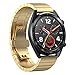 Produktbild bingT Kompatibel für Huawei Watch GT Armband, 22mm Uhrenarmband Edelstahl, Luxux Ersatzarmband, Ersatz Zubehör für Huawei Watch GT Smart Watch (Gold)