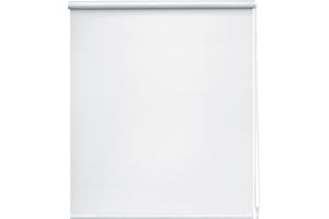 Easydeco - Estor Enrollable translúcido Essential - Color Blanco – Filtra la luz sin oscurecer, fácil instalación, Mecanismo a Cadena, Ideal: salón, Dormitorio u Oficina (140_x_175_cm)