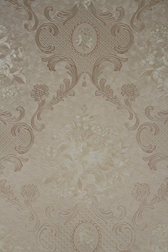 Vinyltapete Tapete Barock Retro glanz # creme/rosa # Kingwelson # 690802 - 3