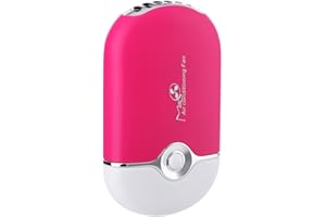 ThreeH - wentylator USB, cichy mini klimatyzator, przenośny, ładowalny, oczyszczacz powietrza, nawilżacz, wentylator chłodzący, F015, różowy