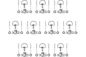 Oldbones - Elementi di fissaggio per moto da corsa a sgancio rapido, anello a D, 1/4 di giro, rivetti di fissaggio per carenatura, tipo B, 14 mm, colore Argento (confezione da 10)