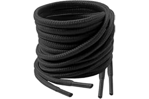 LACESTAR Round Shoe Laces for Trainers Boots Hi-tops Football Boots Coloured Cord Laces Shoelaces New Suitable for all brands of shoes for Adults or Kids