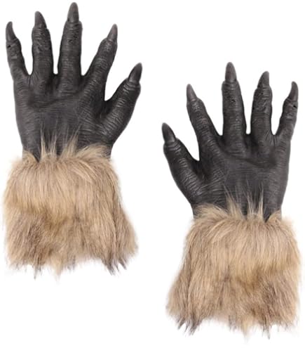 Halloween Geisterhandschuhe Mit Krallen Lederhandschuhe Tier Pfote Wolfshandschuhe Lange Nägel Werwolf Handschuhe Atmungsaktiv Handschuhe Horror Deko