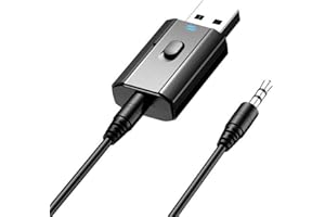Rpanle Adattatore Bluetooth 5.0 USB, USB Trasmettitore Ricevitore Bluetooth 5.0 Mini 2 in 1 Adattatore con 3.5mm AUX Wireless Bluetooth Adattatore Audio per PC/TV/Altoparlanti/Telefoni/Autoradio