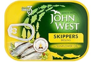 JOHN WEST John Skippers West Wood Sprats Fumés dans Le Tournesol 106G D'Huile - Paquet de 6