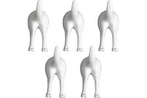 SONGERDUO 5PCS Dog Tail Wall Hook, Decorative Creative Wall-Mounted Hook, Coat Hooks, Hat Coat Key Wall Mounted Hanger for Hanging Scarves Bags Purses Backpacks
