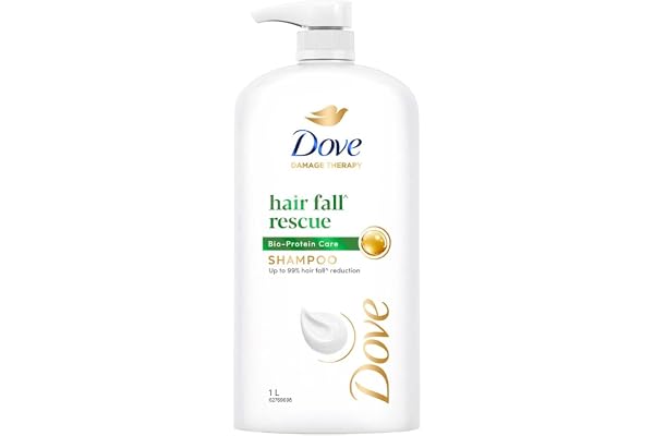 Dove Hair Fall Rescue Shampoo 1 L For Damaged Hair Hair Fall Control for Thicker Hair - Mild Daily Anti Hair Fall Shampoo for Men & Women