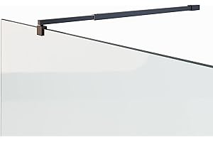 Moments of Glass Barra estabilizadora/barandilla para Paredes de Ducha de Vidrio y estabilizador de Walk in es Extensible de 73 a 121 cm Espesor de Vidrio Entre 6mm y 10mm - 22BM