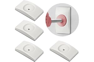 AOMIG Elefantenfüße Wandschutz Pads, 4 Stück Rechteckige Schutzpads für Treppengitter & Türschutzgitter, Ohne Bohren, Klemmen Wand- & Türschutz Für Türgitter und Treppenschutzgitter