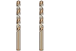 JANZOOM M35 HSS Cobalt - Punta elicoidale per trapano Cobalt Jobber Twist per trapano su metallo duro, acciaio inossidabile, metallo (9,5 mm (2 pezzi)