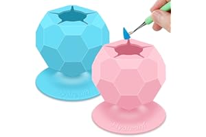 HYDREAM Suctioned Vinyl Weeding Scrap Collector, Silicone Suction Cups for Vinyl Disposing, Craft Weeding Tools Holder Set Kit for Vinyls Weeder, Crafters (Pink+Blue)