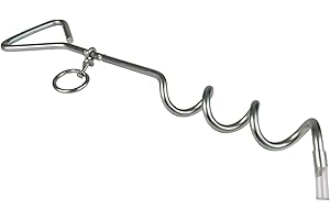 Windhager Suelo, Anclaje de Tierra, Arenque para Correa, estaca para Perros, Espiral para jardín, 41 cm x 8 mm, 07134, Galvanizado, 4 x 8,5 x 41 cm