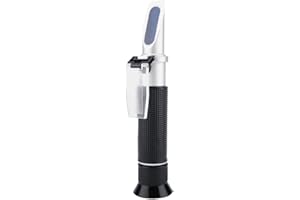 Garosa Automatische Temperaturkompensation tragbar 0-100% Gesundheit Refraktometer Salinometer Wasserlesegerät Meer Konzentration von Meeressalz Messgerät für Aquarium