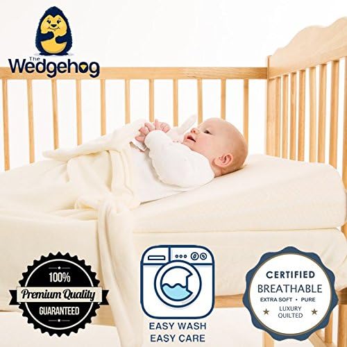 Luxury Quilted Wedgehog Deluxe - 70cm Cot Bed Reflux Wedge