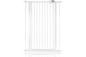 Bettacare Child and Pet Gate, 75cm - 83cm, White, Extra Tall Gate 104cm in Height, Pressure Fit Stair Gate, Baby Gate and suitable for Dog Gate or Pet Barrier, Easy Installation