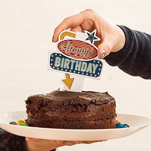 SUCK UK SK FLASH HB1 Leuchtender Kuchen-Aufstecker, Kunststoff, Multicolour, 13.5 x 8.7 x 1.5 cm - 4