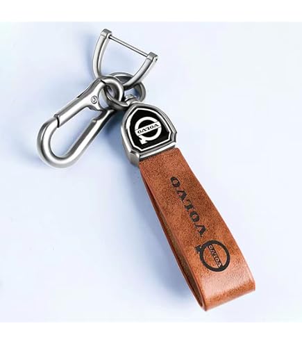 Red Carbon Fiber Key Chain Fit For Volvo Models