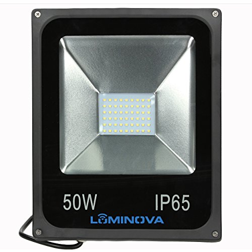 LED Strahler, LED Fluter, SLIM 50 Watt Warmweiss LED Flutlicht, 50W 4500 Lumen Ersetzt 500 Watt, 220-240V, (50W WARMWEISS) - 2