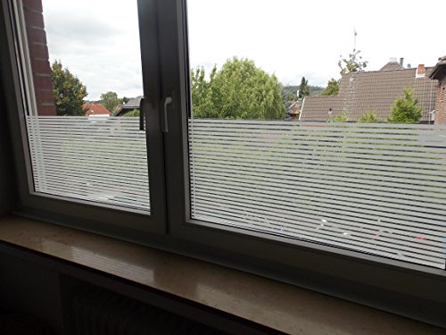 Milchglas Folie Struktur 122cm breit 8,19€/m² Fenster Folie Selbstklebend (1mx152cm 10mm Linie Weiß 7,23€/m²)