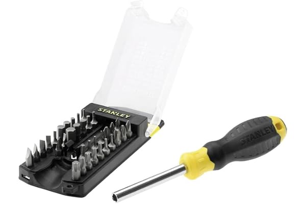 STANLEY Skruvmejselset/verktygsset – skruvmejselset, multibit-skruvmejselset, 34 delar, 7,5 x 5 x 23 cm – STHT0-70885