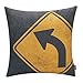 Produktbild hanbaozhou Kissenbezüge 18" X 18" Vintage Traffic Signal Stop Sign Cotton Linen Throw Pillow Case Cushion Cover Car Club Decorative(PL006TR)