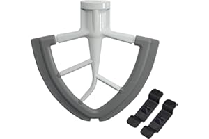 MOLOUDAN Flex Edge Schlägel für KitchenAid 4,5–5 Quart Kippkopf-Standmixer, Flachrührer Zubehör Mit Beide Kanten Flexiblem Silikon für Küchenmaschinen mit kippbarem Motorkopf, Spülmaschinenfest