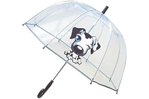 SMATI Parapluie Enfant Transparent Cloche - Bordure Fluorescente