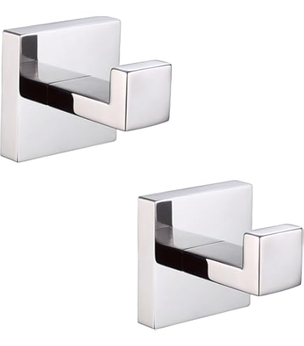 Ganci Appendiabiti Bagno Kon-fort | Acciaio Inox AISI 304 | Spazzolato Opaco | Set Da 2 Con Viti | Per Accappatoi, Asciugamani, Cucina - Foto 8