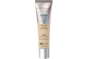 Maybelline New York, Base de Maquillaje con SPF50 y Antipolución, Dream Urban Cover, Tono: Warm Nude (128), 30 ml