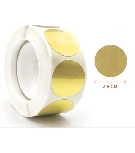 30mm Tail Matt Gold Certificate Wafer Company Seal Labels Stickers | Desertcart