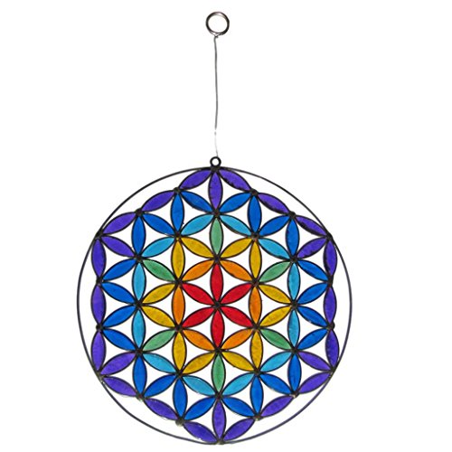 Suncatcher, Fensterschmuck, Lichtbrecher, „Sri Yantra“ im Buntton 5, echte Handarbeit - 3