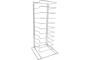 Baki Pizza Pan Rack 11-Slot Shelf Stack for Stacking Pans Trays Separator Screen