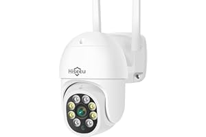 【2K+Auto Tracking】Security Camera Outdoor with Color Night Vision,Hiseeu 3MP PTZ Digital Zoom Wifi Security Camera 360° View CCTV Camera with 2-Way Audio,Auto Cruise,Remote Access,IP66 Waterproof