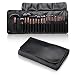 Ovonni 24pcs Professional Superior Cosmetic Makeup Brush Makeup Tools Kit Brush Set Black Brush Roll
