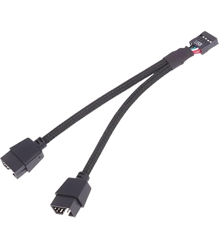 9pin USB Header Male 1 To 2 Female Extension Splitter Cable Connector Adapter YS
