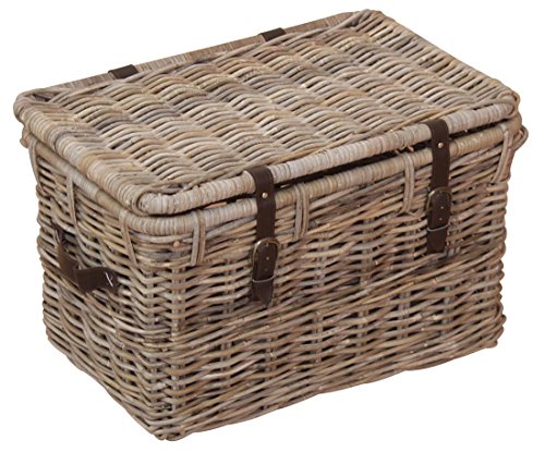 Aufbewahrungstruhe H122, Truhe, Kubu-Rattan handgeflochten, 37x62x42cm
