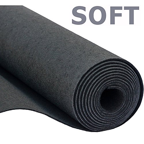 Filz, Filzstoff, Dekorationsfilz, Weicher Filz, Breite 150cm, Dicke 3mm, Meterware 0,5lfm - schwarz