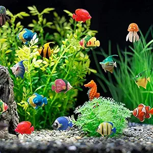 Petzlifeworld Funny Creative Fish Tank Aquarium Fashion Ornament Decor (Pack of 5 - Random Color) (Fish)