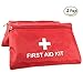 Produktbild Lezed Kleine Erste Hilfe Tasche Reiseapotheke Tasche Tragbare Medizinische Tasche für Reisen Arbeitsplatz Outdoor (2 Stück, Rot)