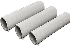 LTKJ 3Pack 500 Mesh 304 Stainless Steel Woven Wire Mesh Never Rust, Hard and Heat Resisting Metal Mesh Sheet Great for Home, Kitchen, Garden, Airbrick - 5.9 x 5.9 Inch