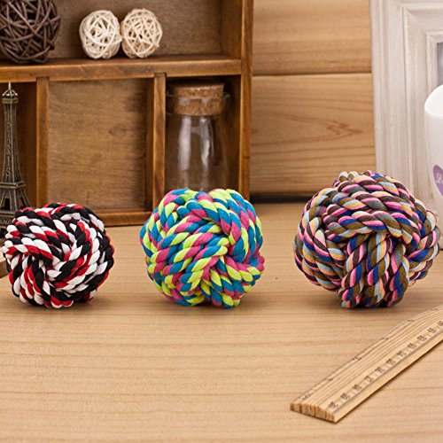 Pet-Puppy-Dogs-Knots-Strengthen-Teeth-Rope-Cottons-Chews-Toy-Ball-Play-For-Fun-Small