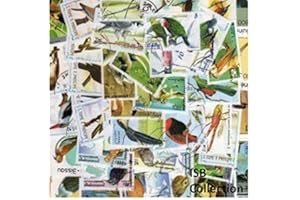 ISB COLLECTION Oiseaux 200 Timbres Collection différents