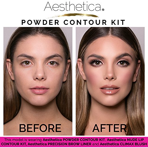 Aesthetica Cosmetics Contour und Highlighting Powder Foundation Palette / Contouring Makeup Kit; leicht zu befolgende Schritt-für-Schritt-Anleitung inklusive - 5