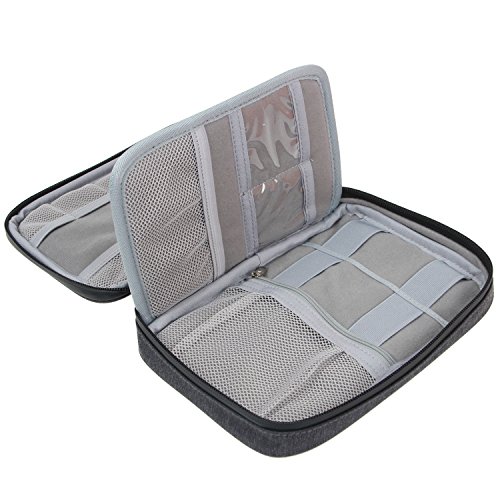 Damero Tasche für USB-Sticks und Speicherkarten, Aufbewahrungstasche Organiser Tasche für Zubehöre, Schwarz - 3