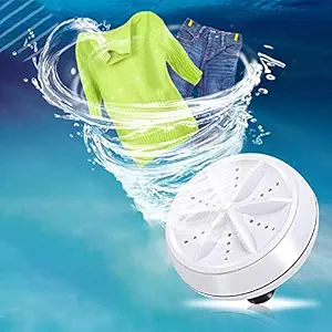 EMORE |Mini Washing Machine Rotating Ultrasonics Turbines Washer Portable Personal Washing Machine Convenient Home Business Travel Washer