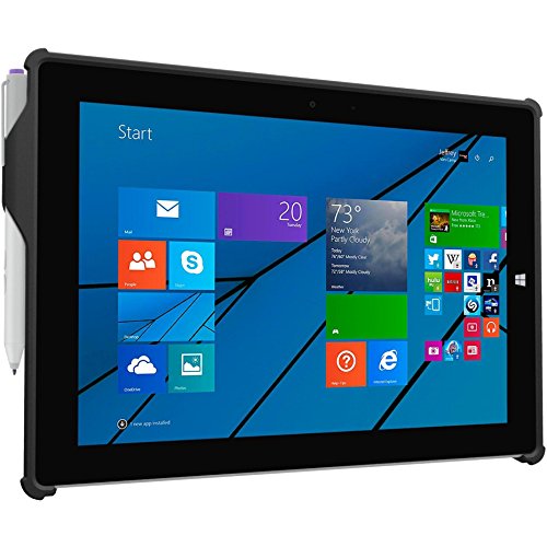 Incipio Feather [Hybrid] Schutzhülle Extrem Stabile Hülle mit Kickstand und Stifthalter für Microsoft Surface 3 – Schwarz - 2