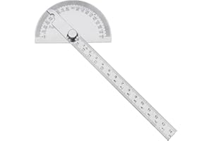 SINZAU Rapporteur de 180 degrés, règle d'angle réglable pour Dessiner et Mesurer, règle de Dispositif de Mesure de 145 mm